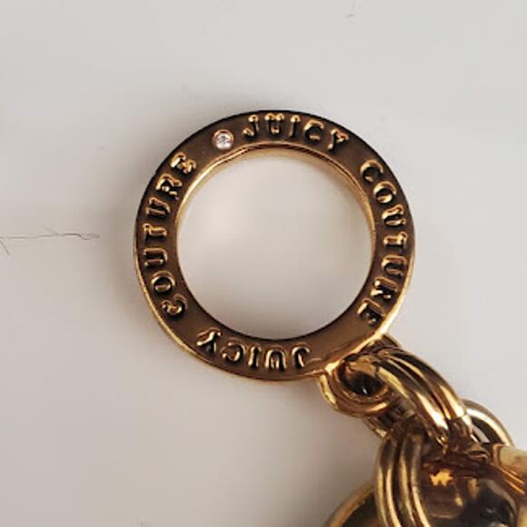 JVintage Juicy Couture Gold Tone Chunky Link Bracelet Toggle Closure Y2K - Picture 5 of 5